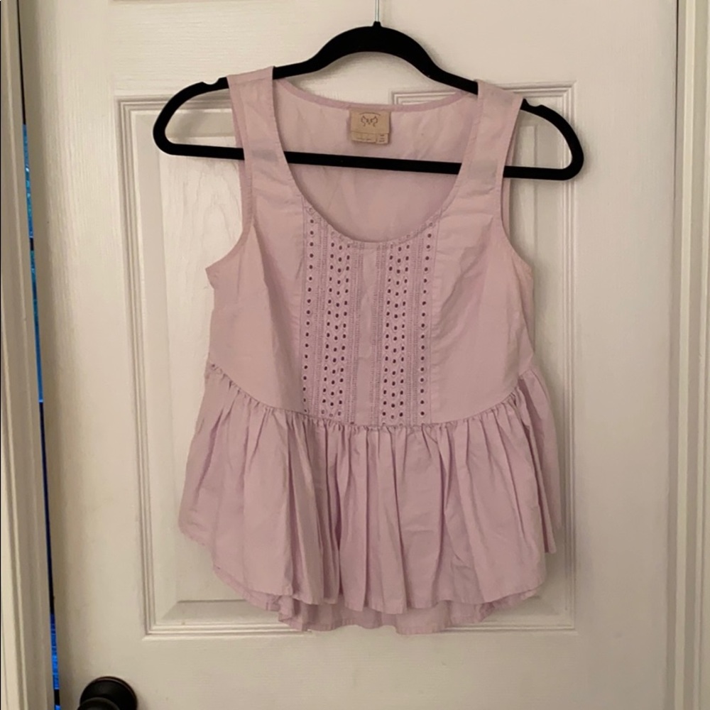 Anthropology purple tank top